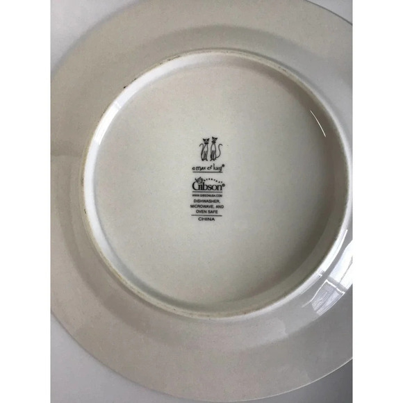 Set of 4 Gibson Max & Lucy Reindeer 8.5" Dessert/Salad Plate Jingle Collection - Picture 6 of 9